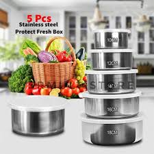 5Pcs Bowl Set/Bati Set/ Steel Bati Set/ High Quality Steel Bowl Set/Food Box- 5 Pieces